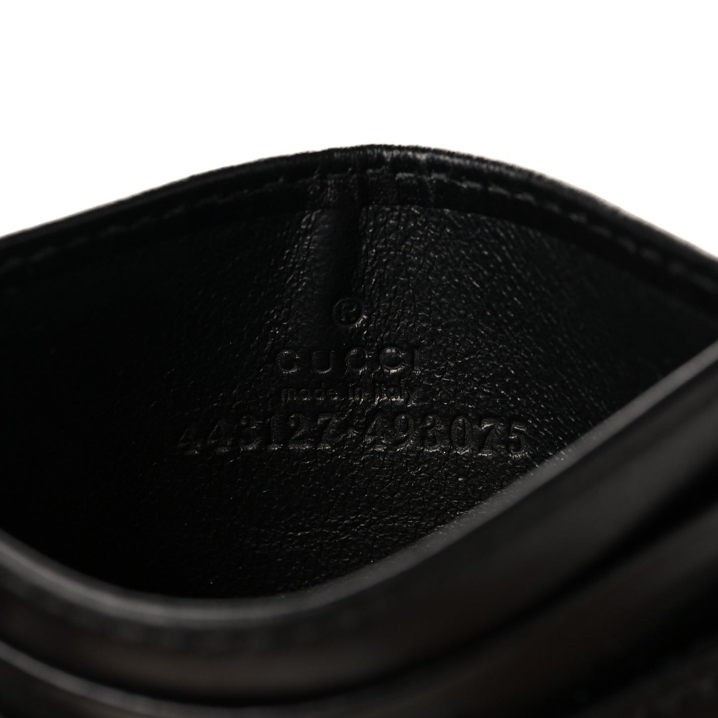 Calfskin Matelasse GG Marmont Card Holder Black