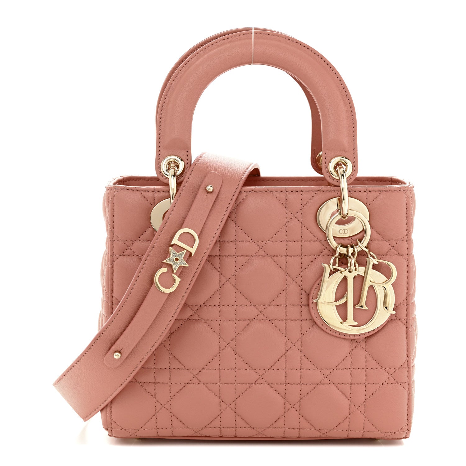 Christian Dior Lambskin Cannage Small My ABCDior Lady Dior Blush 1 of 11