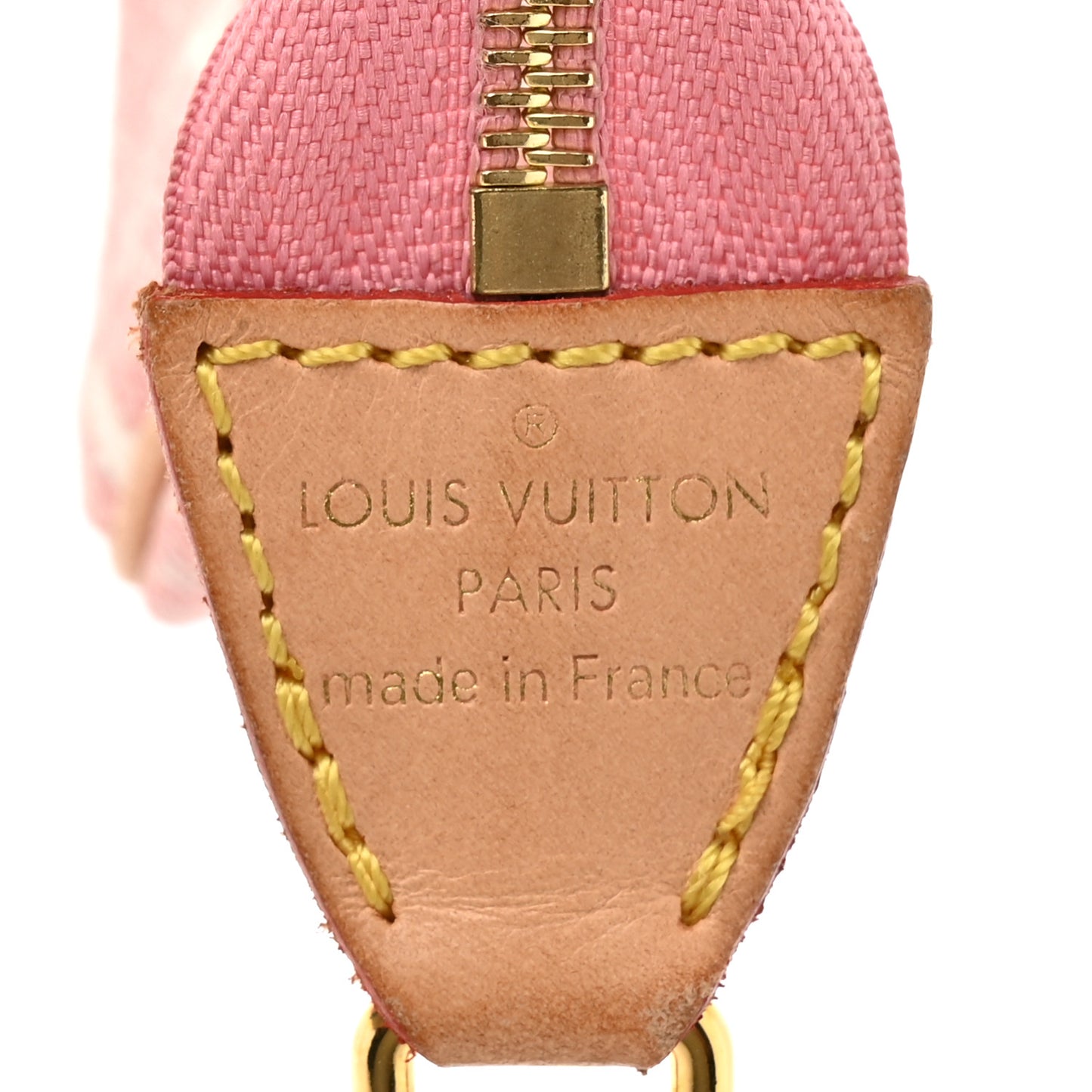 Denim Jacquard Monogram Micro Pochette Accessories Rose