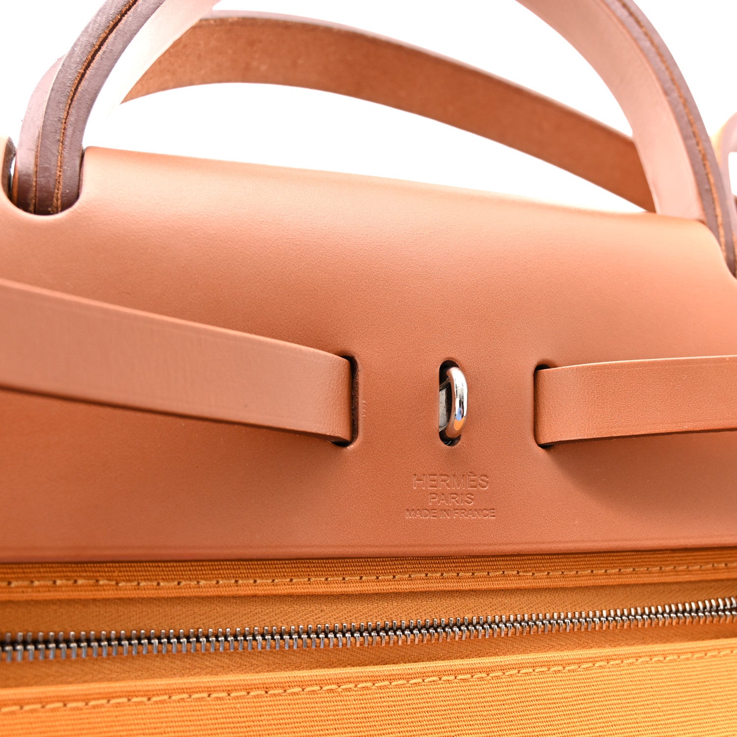 Hermes Toile Vache Hunter Herbag Zip 31 PM Jaune D'Or 7 of 11