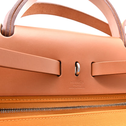 Hermes Toile Vache Hunter Herbag Zip 31 PM Jaune D'Or 7 of 11