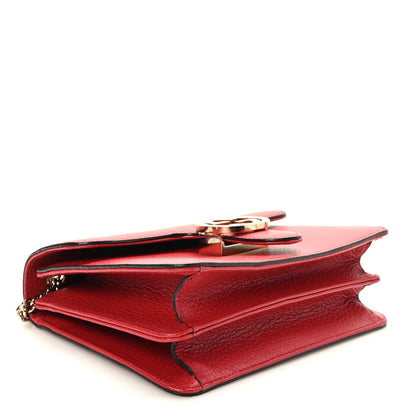 Gucci Dollar Calfskin Small Interlocking G Shoulder Bag Red 4 of 9