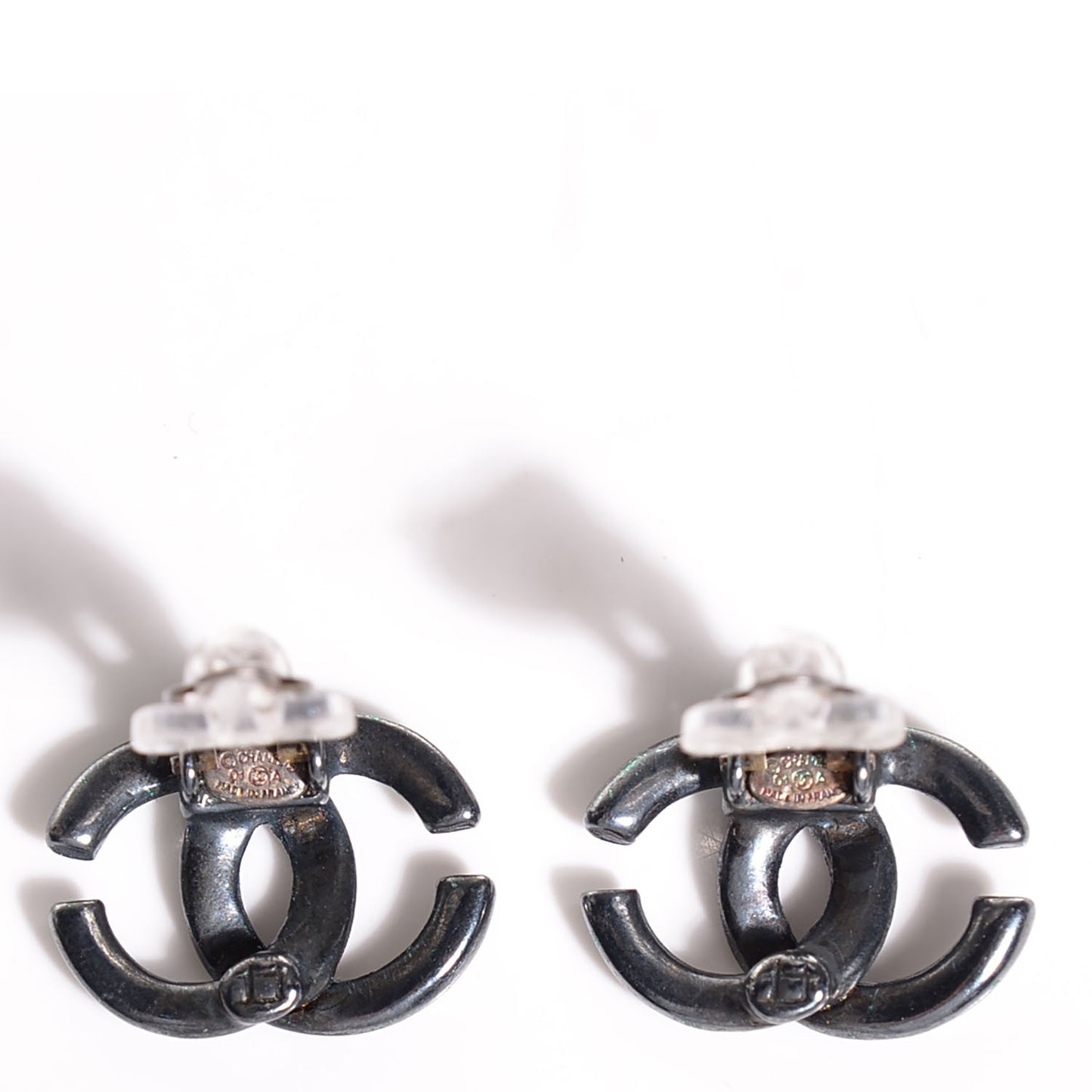 Ruthenium CC Clip On Earrings