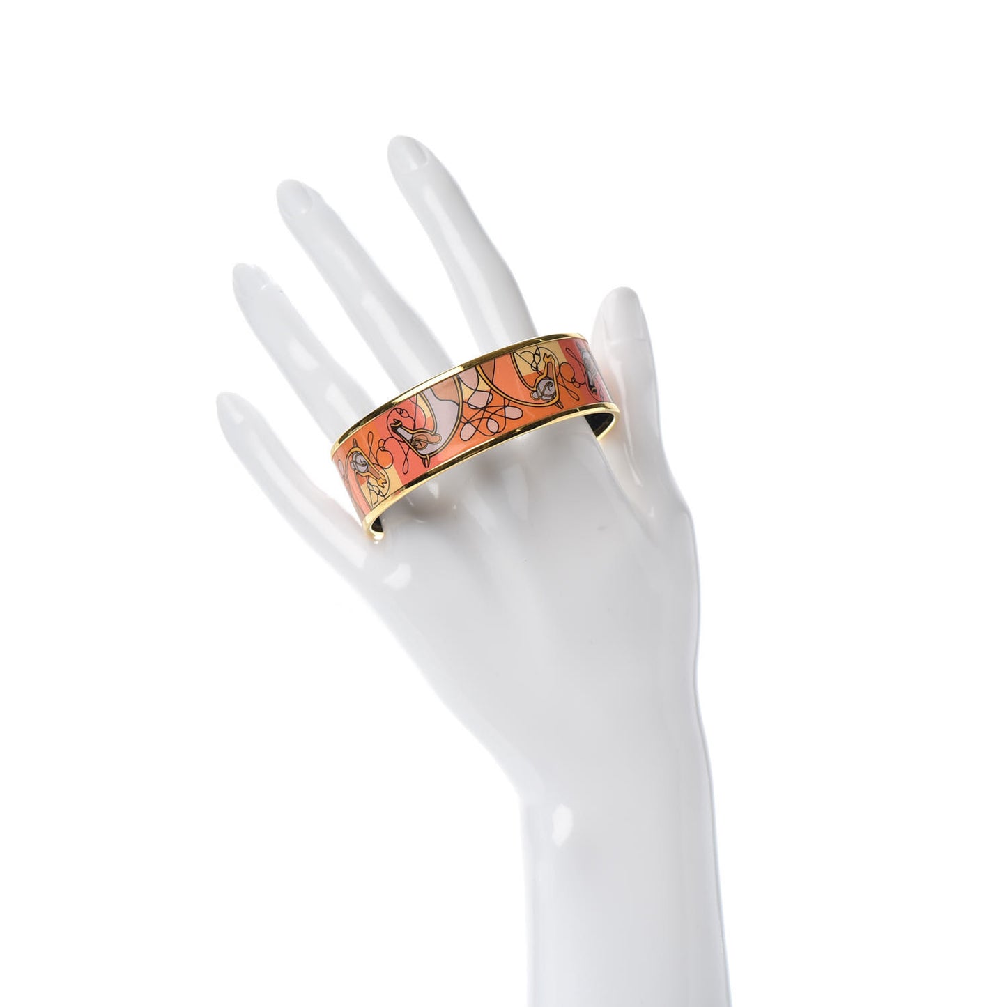Enamel Printed Wide Coup De Fouet Bracelet 62