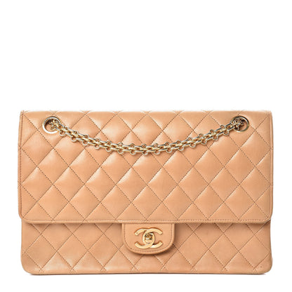 Chanel Lambskin Quilted Medium Bijoux Chain Double Flap Beige 1 of 28