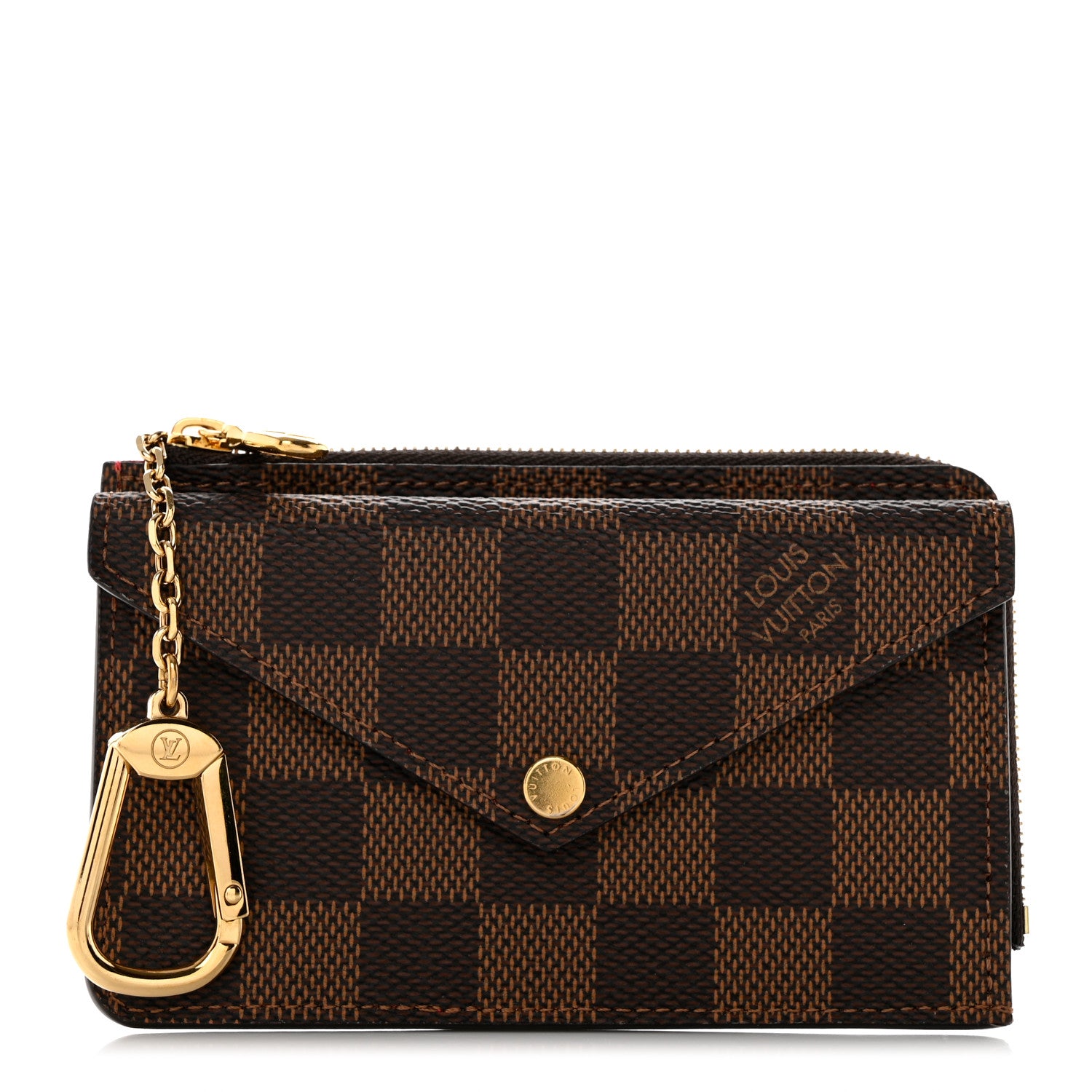 Louis Vuitton Damier Ebene Recto Verso Card Holder Red 1 of 8