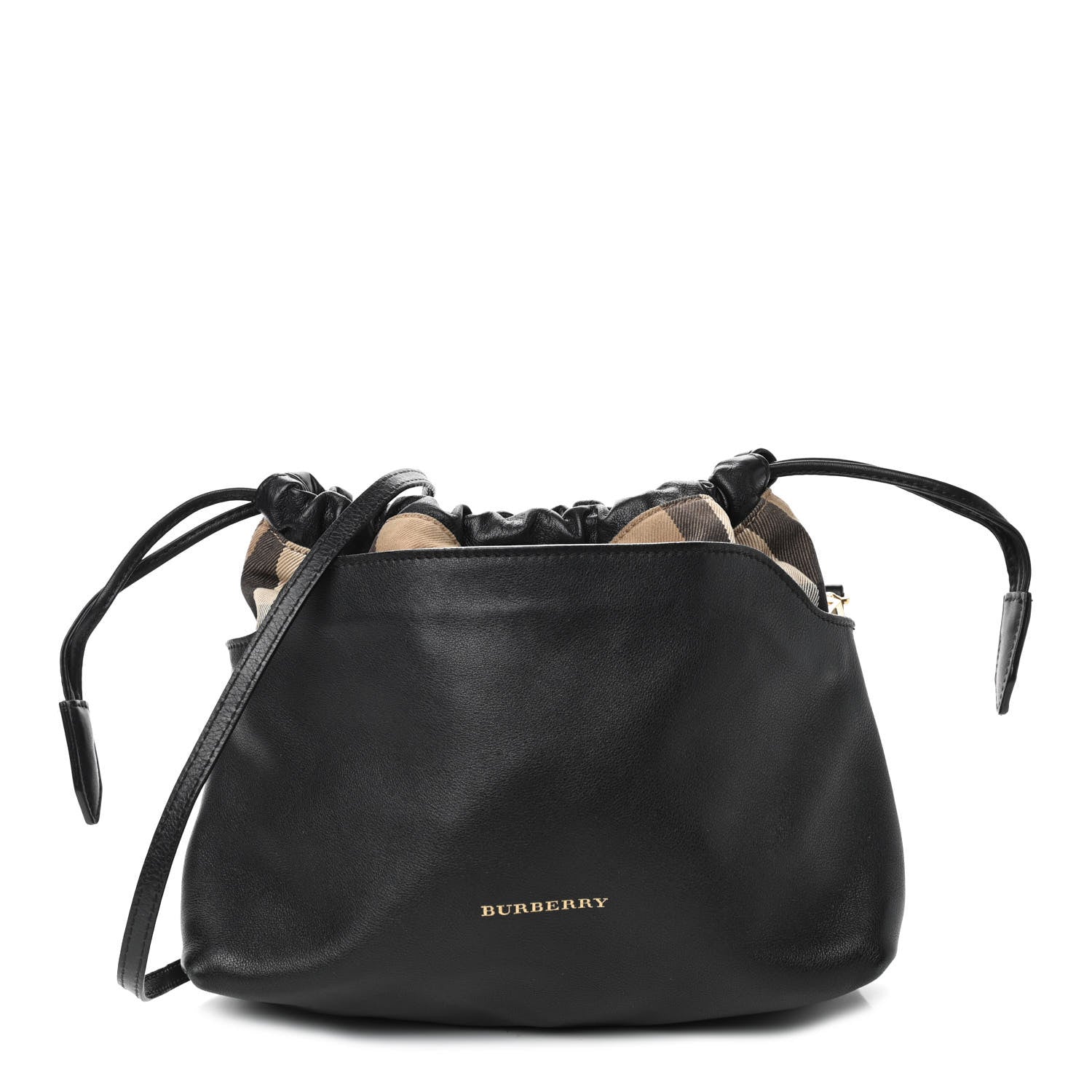 Burberry Calfskin House Check Little Crush Black 1 of 10