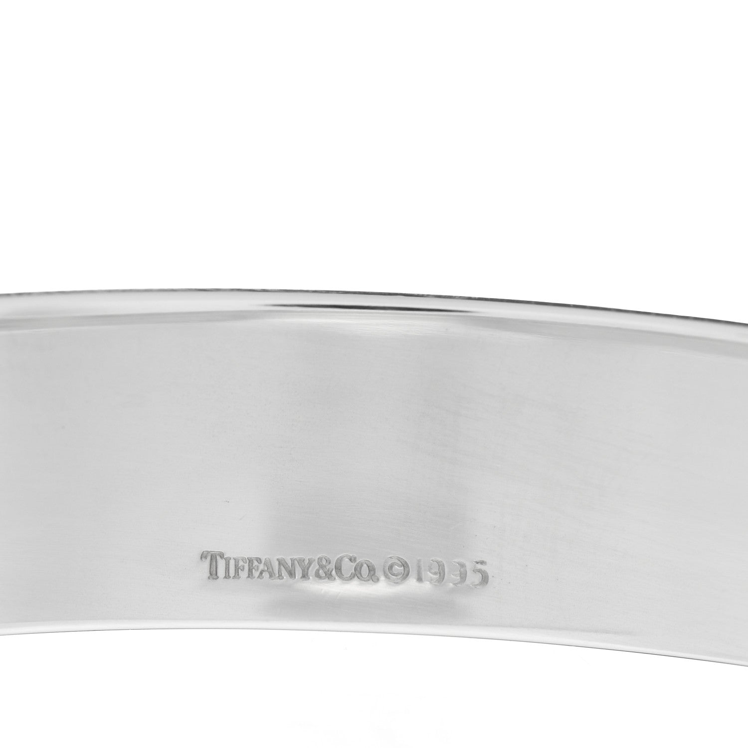 Tiffany Sterling Silver Atlas Bangle Bracelet 4 of 5