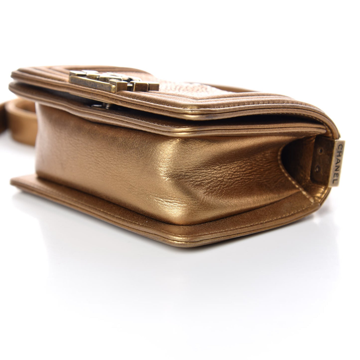 Galuchat Stingray Mini Boy Flap Gold
