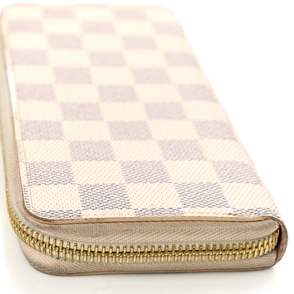 Louis Vuitton Damier Azur Clemence Wallet Rose Ballerine 9 of 10