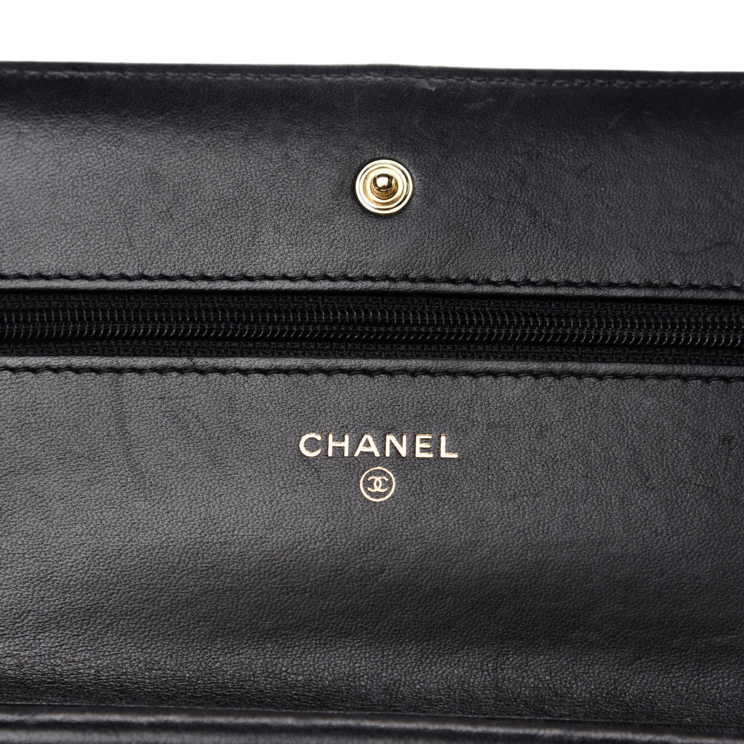 Chanel Lambskin Quilted Wallet On Chain WOC Black 6 of 9