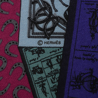 Hermes Cashmere Silk A Cheval Sur Mon Carre Shawl GM 140 5 of 5