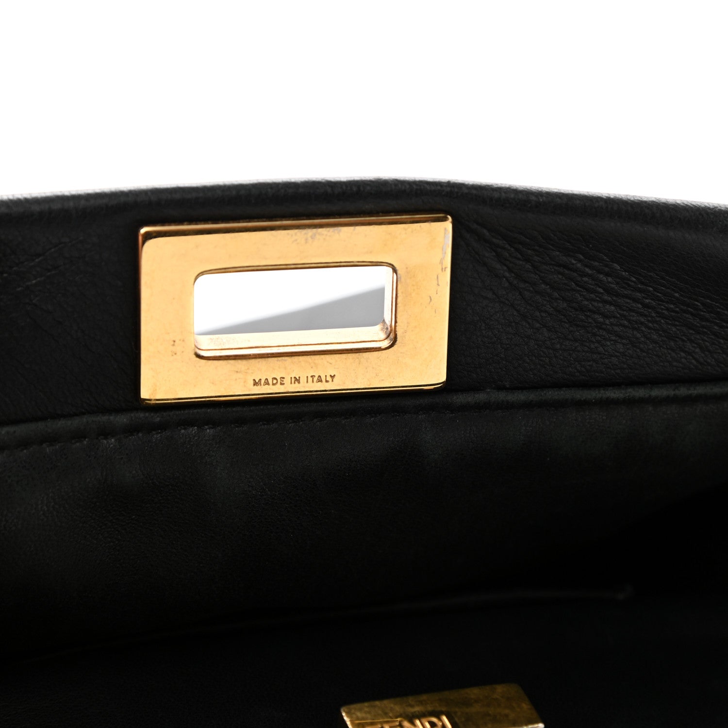 Fendi Nappa Mini Peekaboo Iconic Satchel Black 7 of 12
