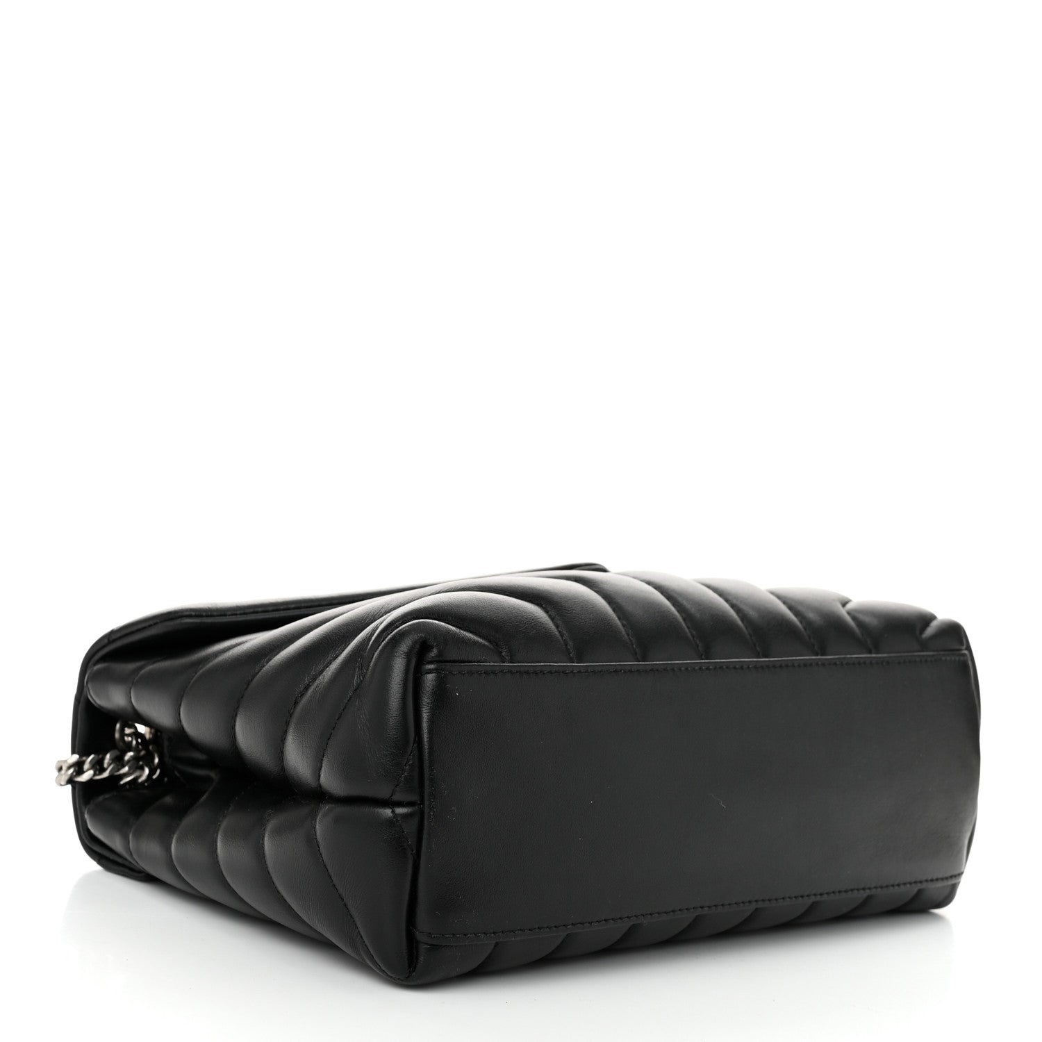 Saint Laurent Calfskin Y Quilted Monogram Small Loulou Chain Satchel Black 4 of 11