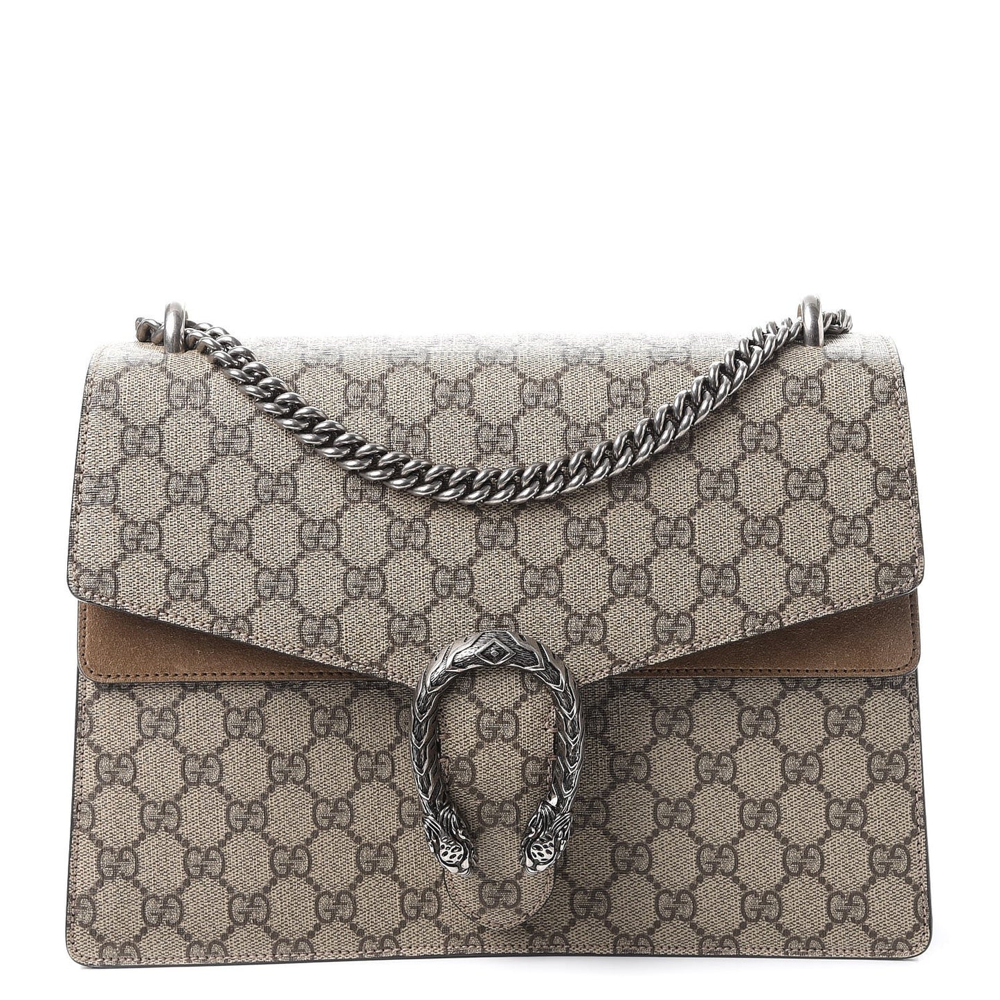 GG Supreme Monogram Medium Dionysus Shoulder Bag Taupe