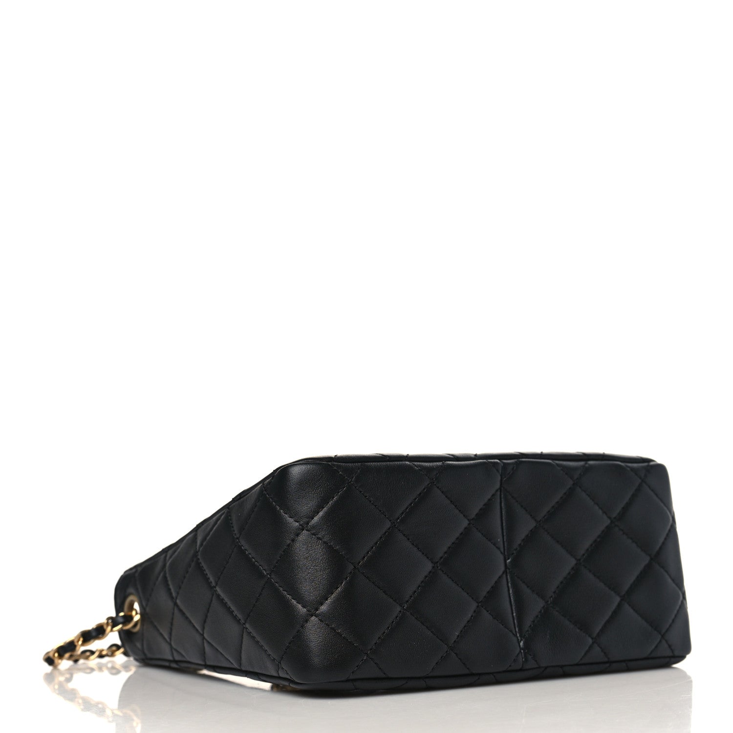 Chanel Lambskin Quilted Small Pearl Crush Hobo Black 4 of 10