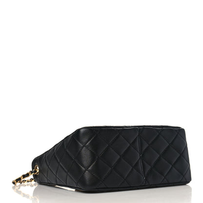 Chanel Lambskin Quilted Small Pearl Crush Hobo Black 4 of 10