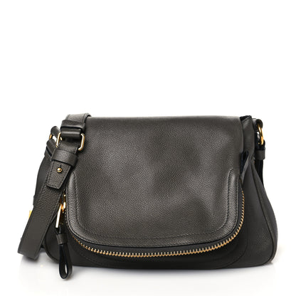 Tom Ford Grained Calfskin Medium Jennifer Dark Brown 1 of 9