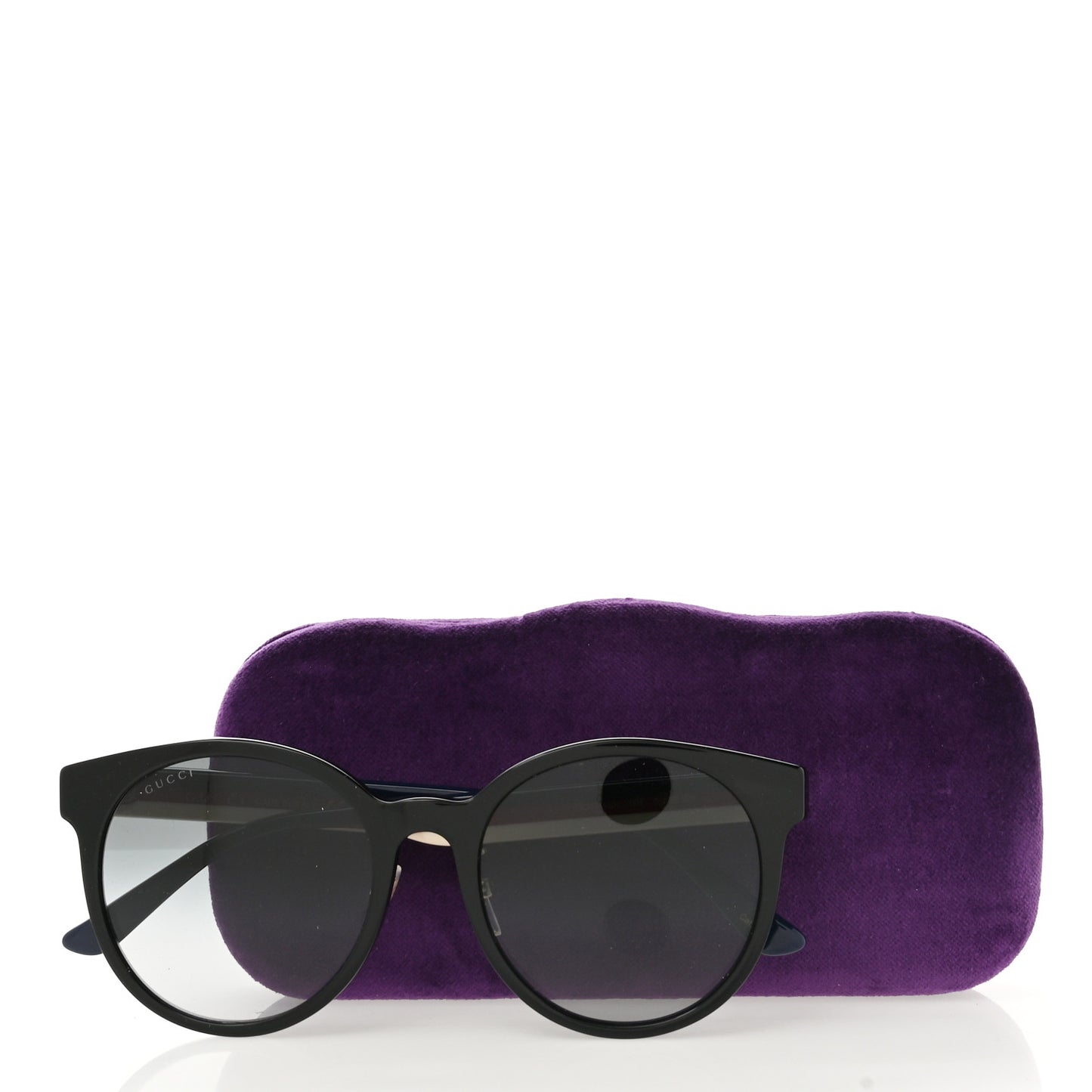 Acetate GG Web Round Eye Sunglasses GG0854SK Black