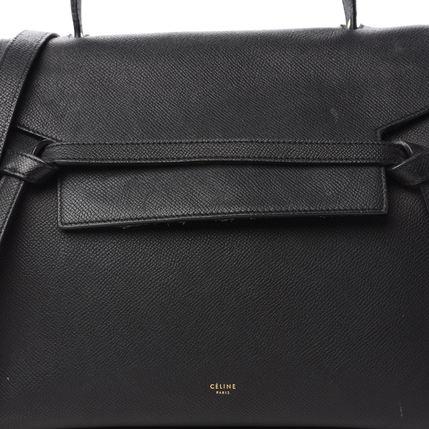 Grained Calfskin Mini Belt Bag Black