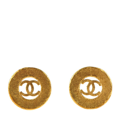 Chanel CC Clip On Earrings Gold 1 of 3