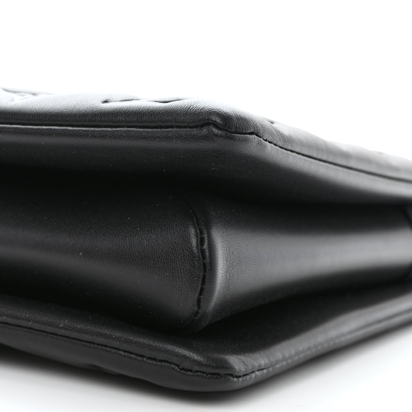 Lambskin Embossed Monogram Coussin MM Black