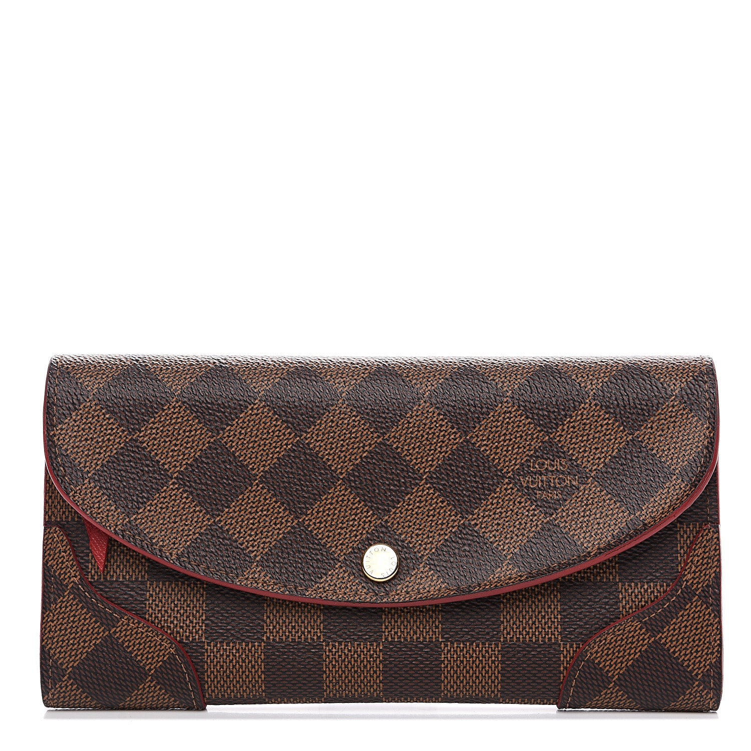Louis Vuitton Damier Ebene Caissa Wallet Cherry 1 of 8