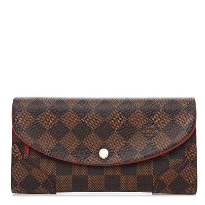 Louis Vuitton Damier Ebene Caissa Wallet Cherry 1 of 8
