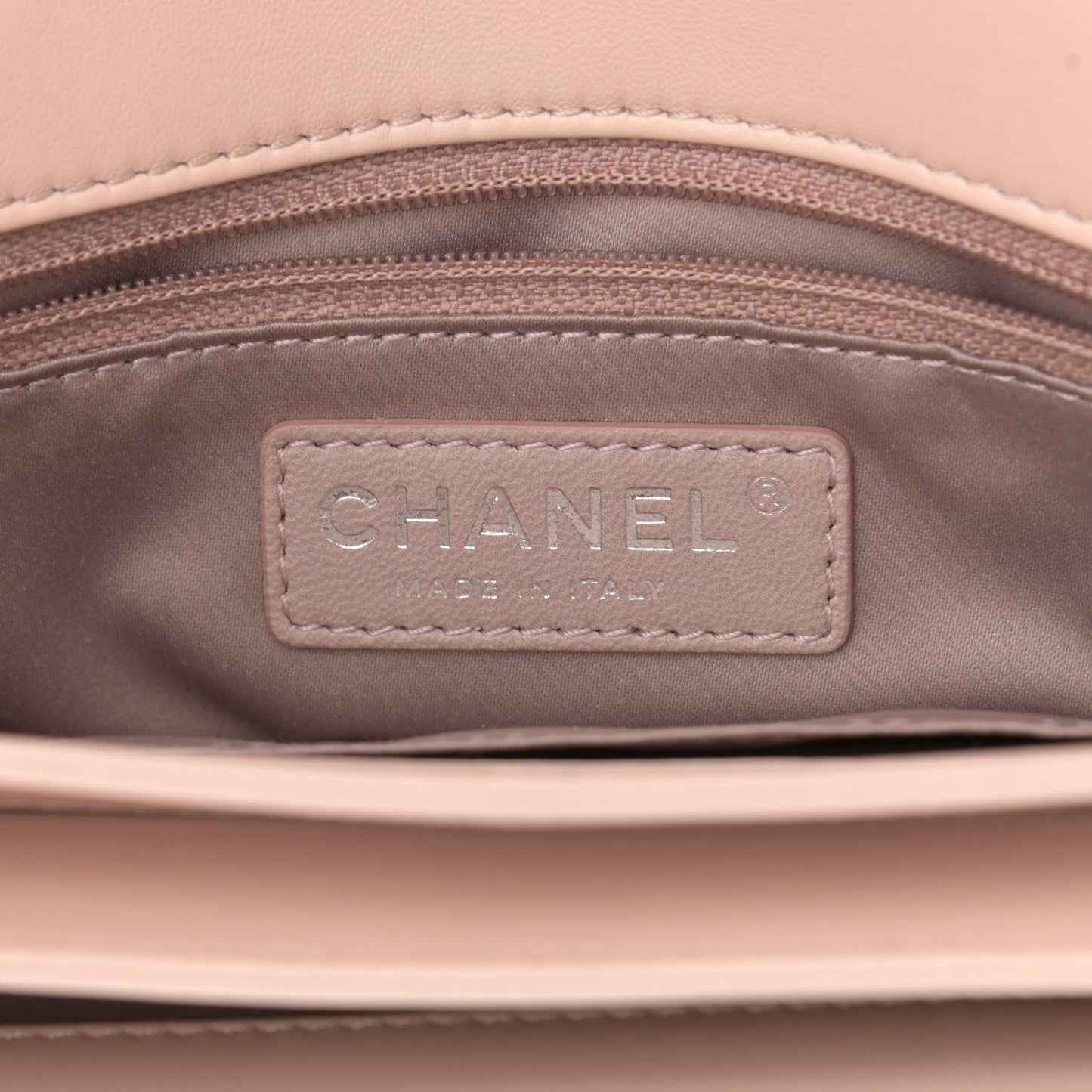 Lambskin Quilted Jumbo Chanel by 4 Flap Light Beige