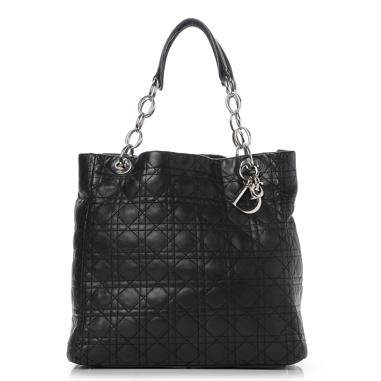 Lambskin Cannage Dior Soft Shopping Tote Black