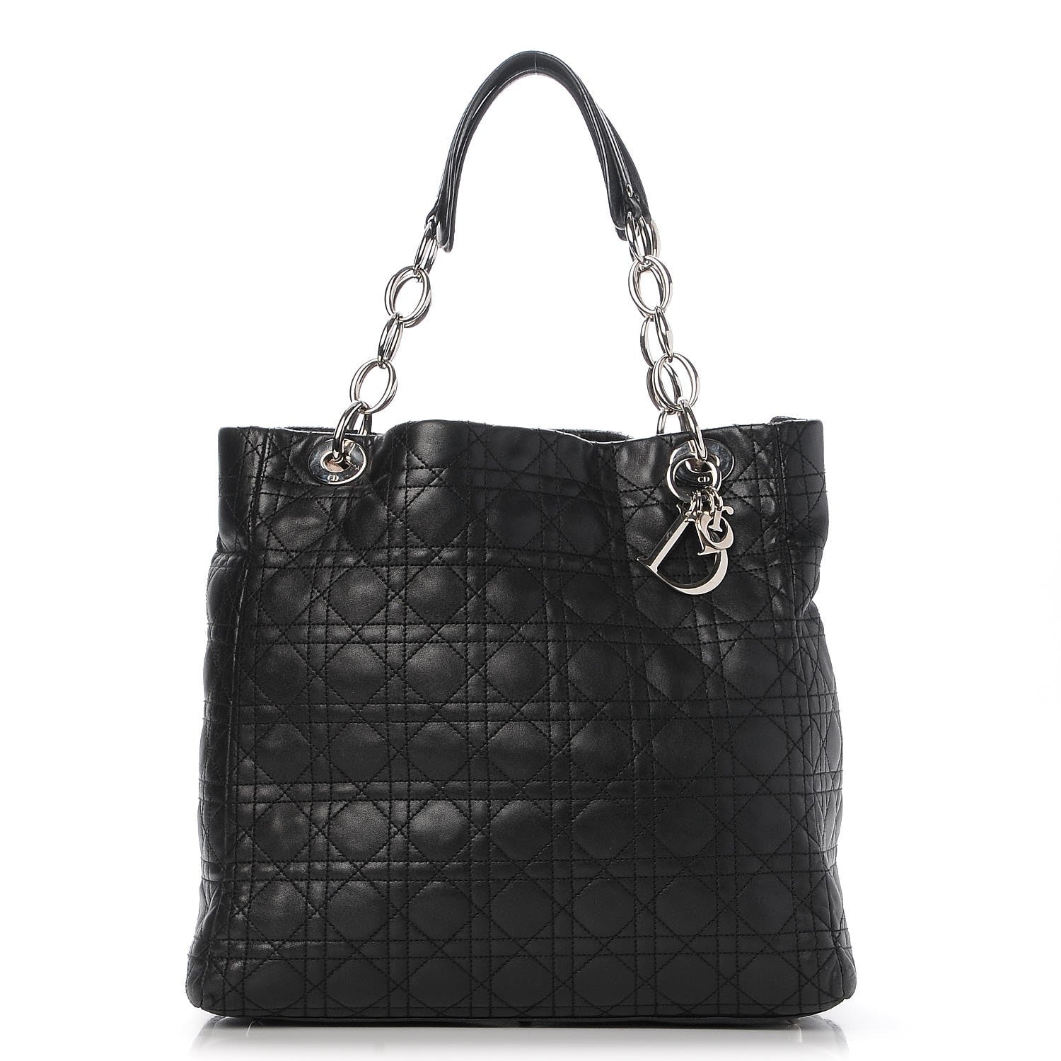 Christian Dior Lambskin Cannage Dior Soft Shopping Tote Black 1 of 17