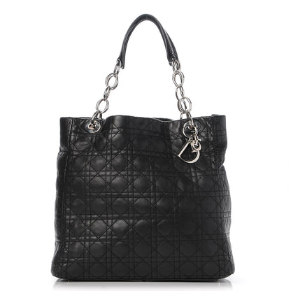 Christian Dior Lambskin Cannage Dior Soft Shopping Tote Black 1 of 17