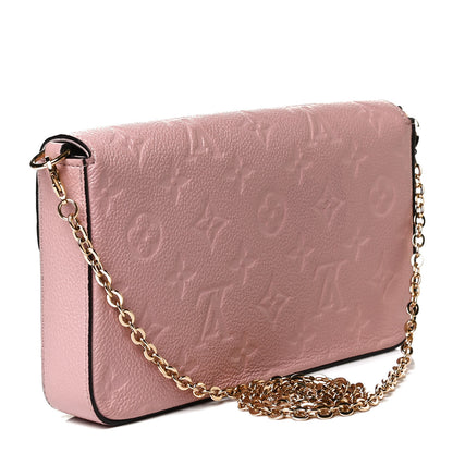 Louis Vuitton Empreinte Pochette Felicie Chain Wallet Rose Poudre 4 of 14