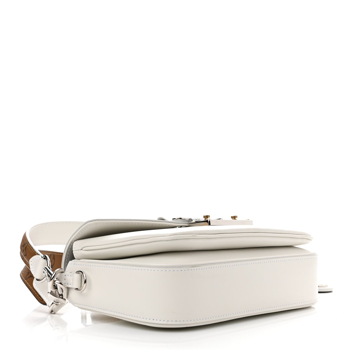 Calfskin Reverse Monogram Swing White