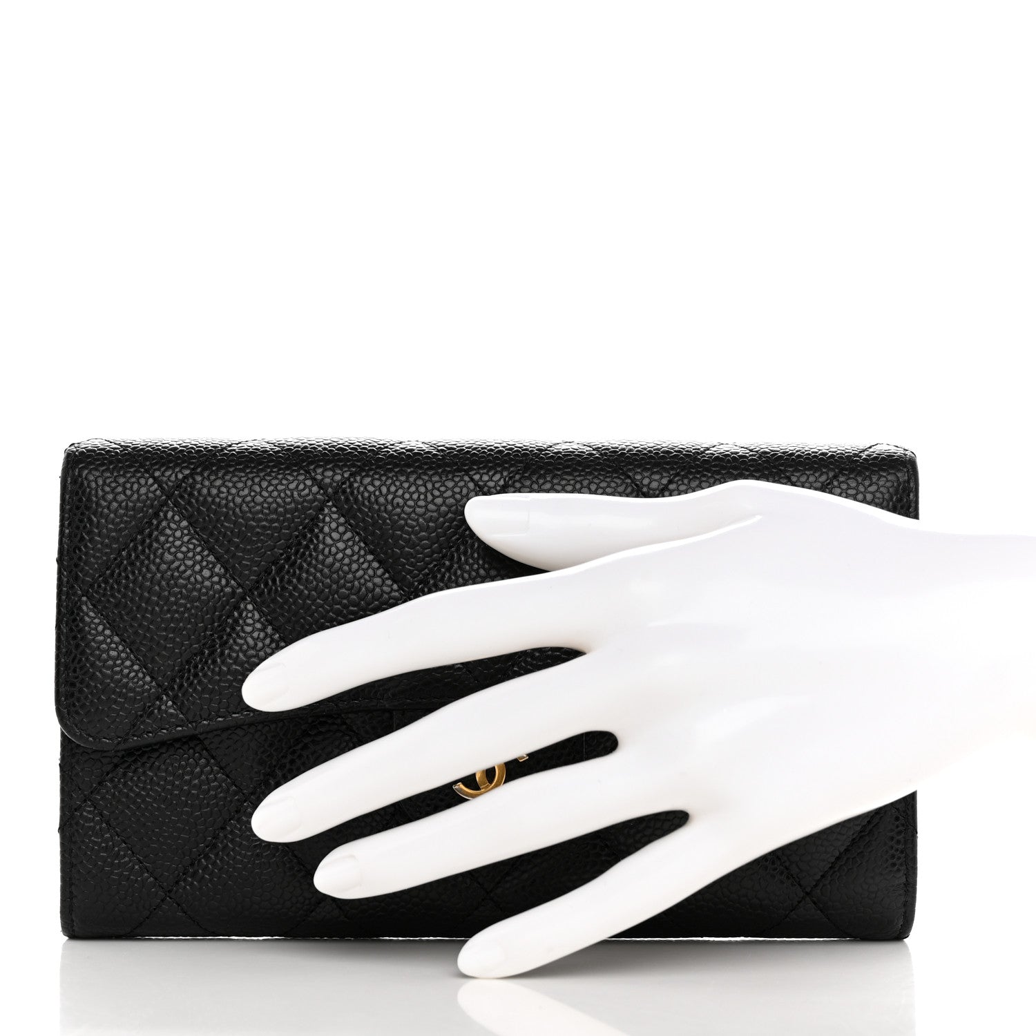 Chanel Caviar Quilted Large Flap Wallet Black 2 of 10