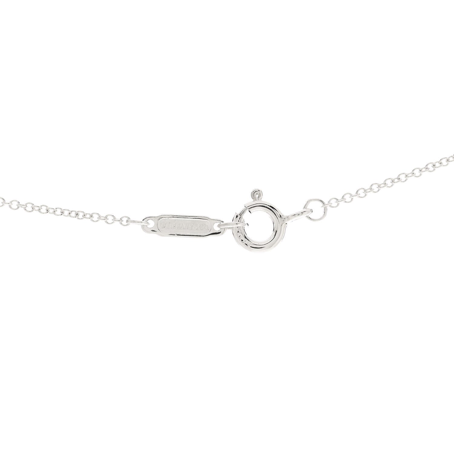 Tiffany Sterling Silver Mini Oval Key Pendant Necklace 4 of 5