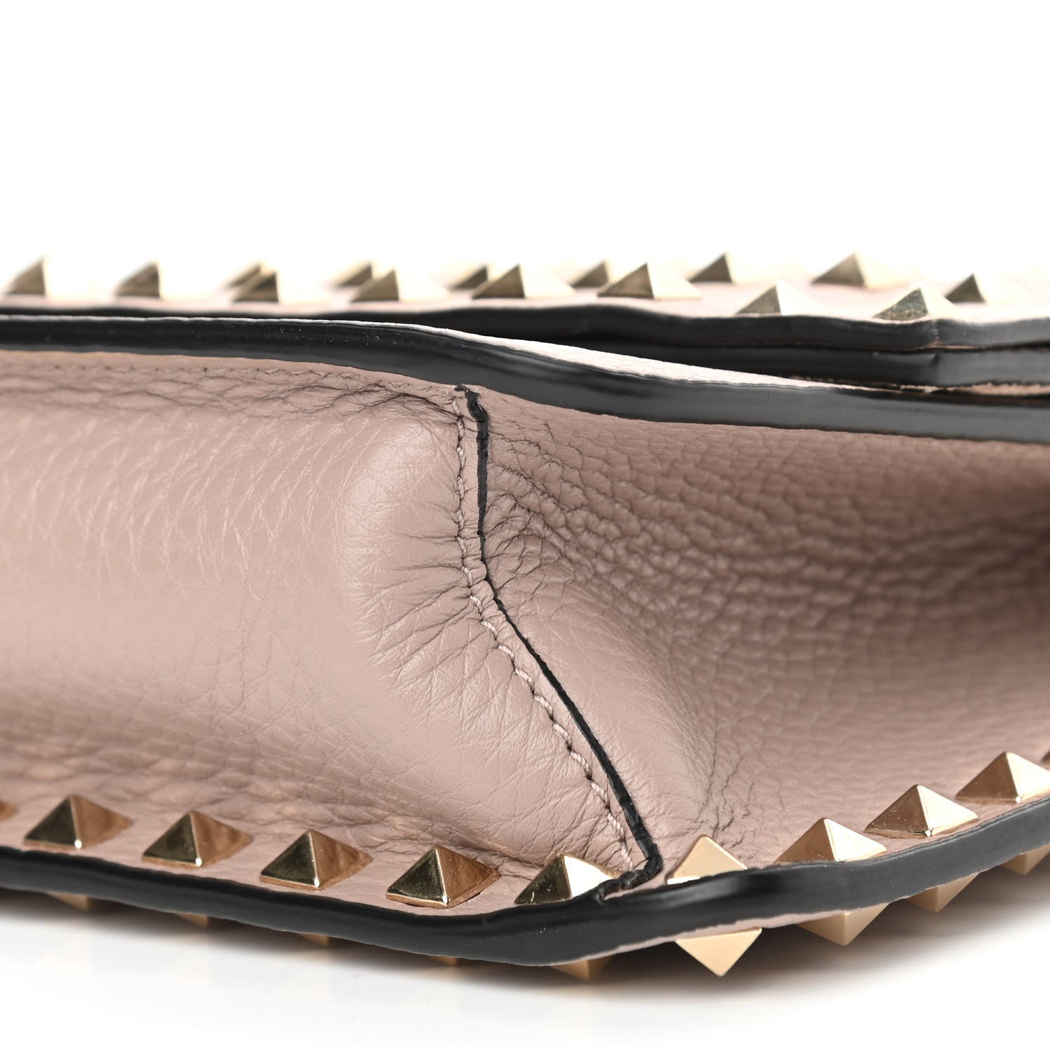 Valentino Garavani Pebbled Calfskin Rockstud Shoulder Bag Poudre 9 of 9