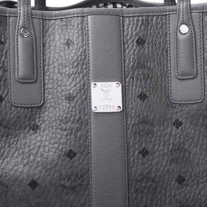 MCM Visetos Medium Liz Reversible Shopper Tote Phantom Grey 7 of 9