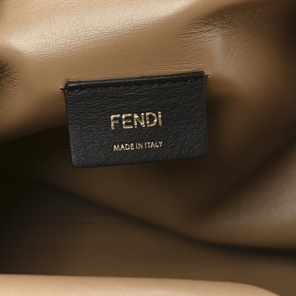 Fendi Flannel Karligraphy Embroidered Medium Fendi First Camel 6 of 10