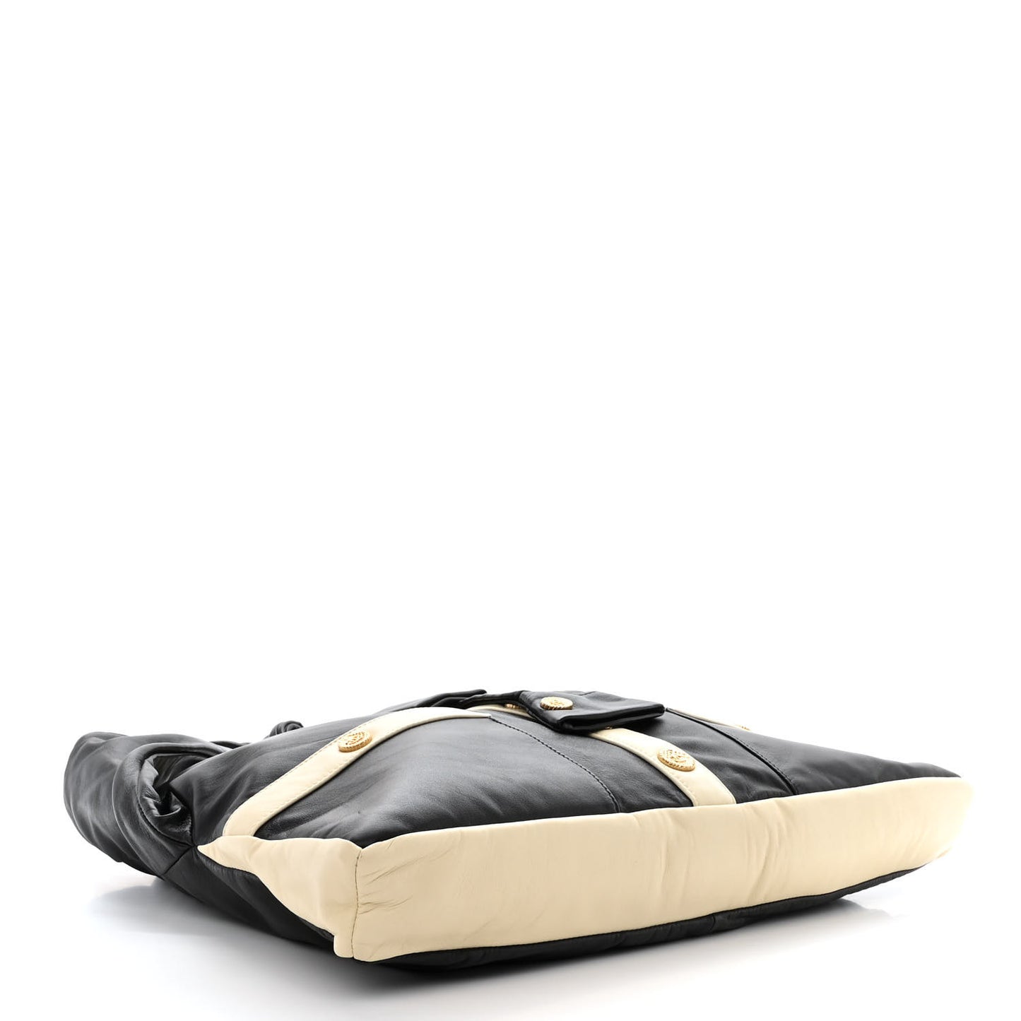 Lambskin Large Girl Bag Black Beige