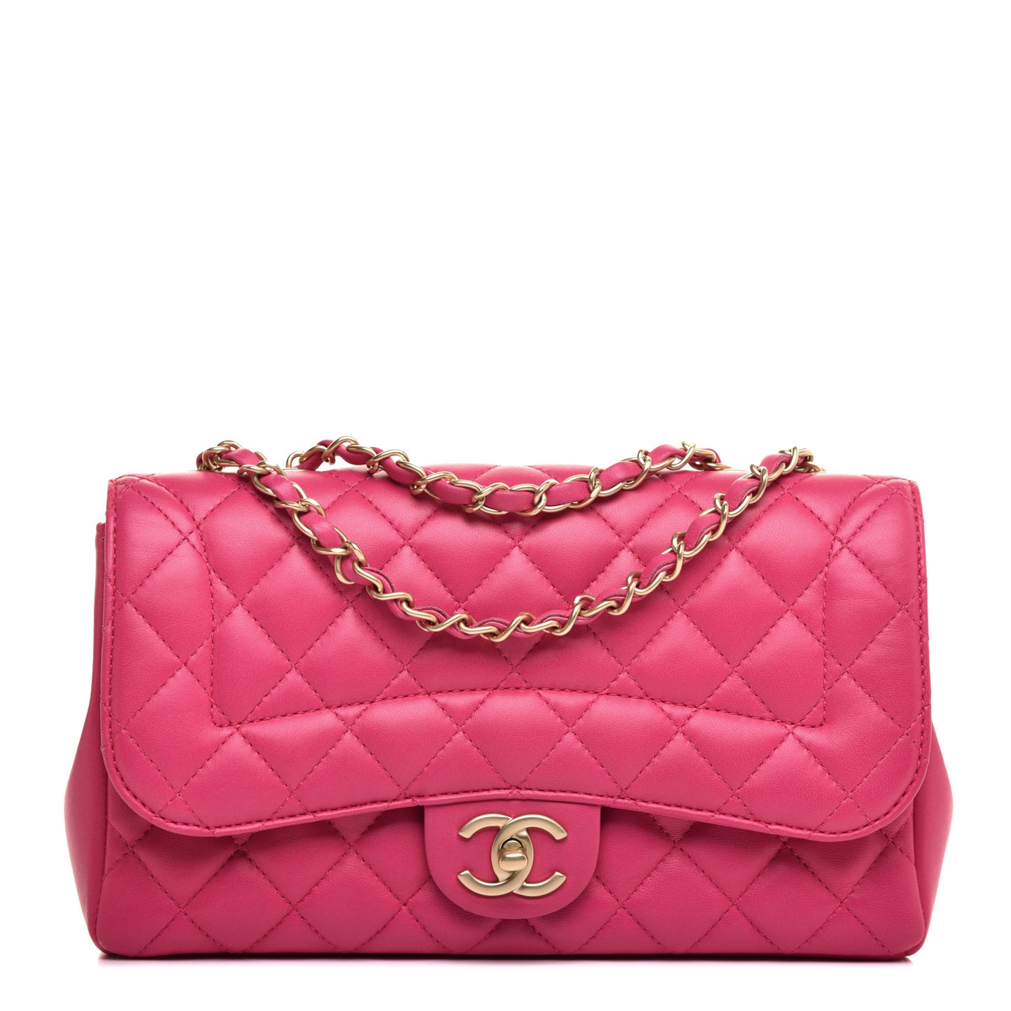 Lambskin Quilted Medium Mademoiselle Chic Flap Pink