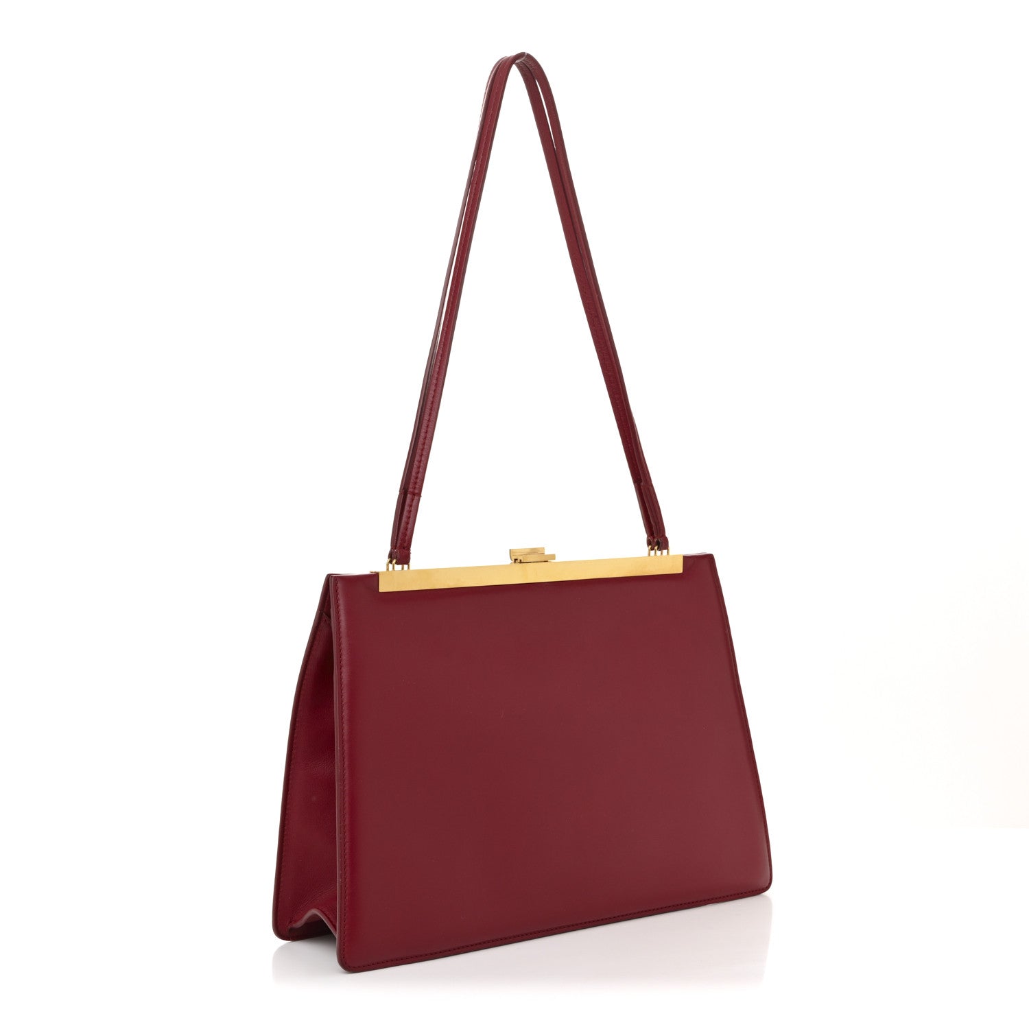 Celine Patina Box Calfskin Medium Clasp Bag Scarlet 1769079 Celine Patina Box Calfskin Medium Clasp Bag Scarlet 1769079