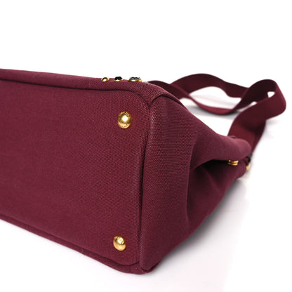 Prada Canapa Crystal Studded Tote Amaranto 9 of 9