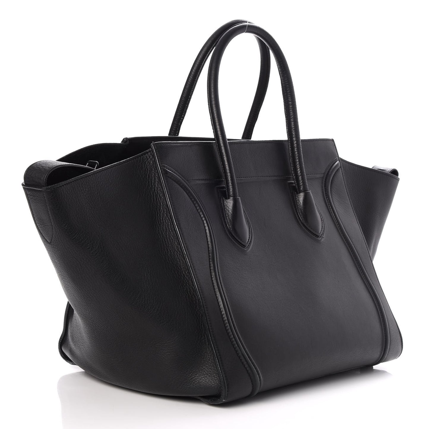 Supple Calfskin Medium Phantom Luggage Black