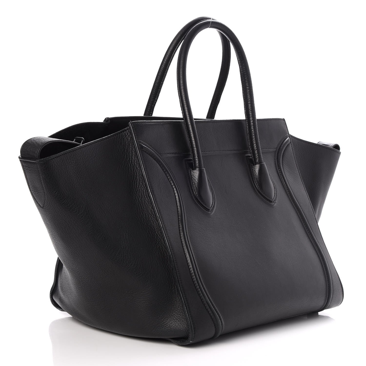 Celine Supple Calfskin Medium Phantom Luggage Black 3 of 12