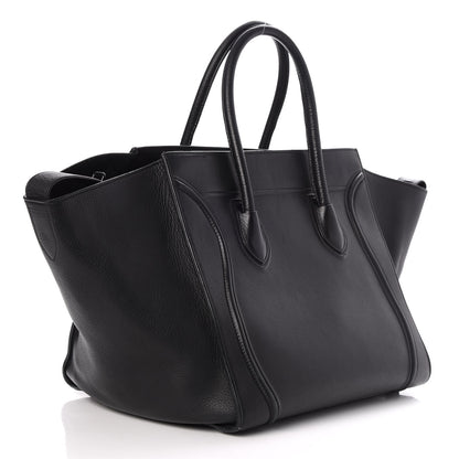 Celine Supple Calfskin Medium Phantom Luggage Black 3 of 12