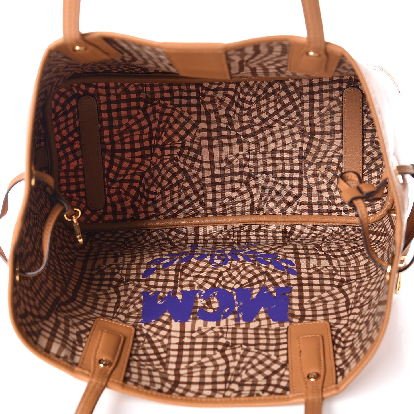 Visetos Medium Liz Reversible Shopper Tote Cognac