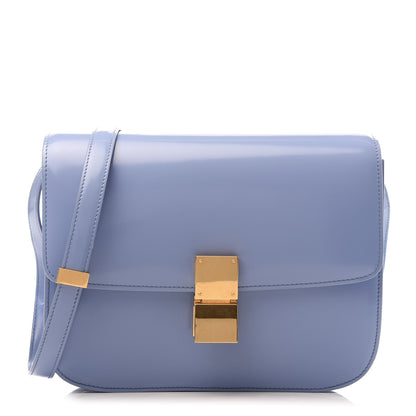 Celine Spazzolato Calfskin Medium Classic Box Flap Bag Porcelain 1 of 9