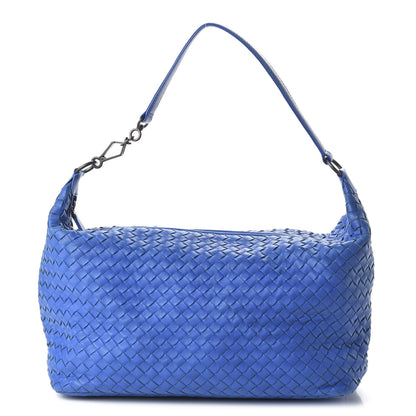 Bottega Veneta Nappa Intrecciato Small Shoulder Bag Blue 1 of 9
