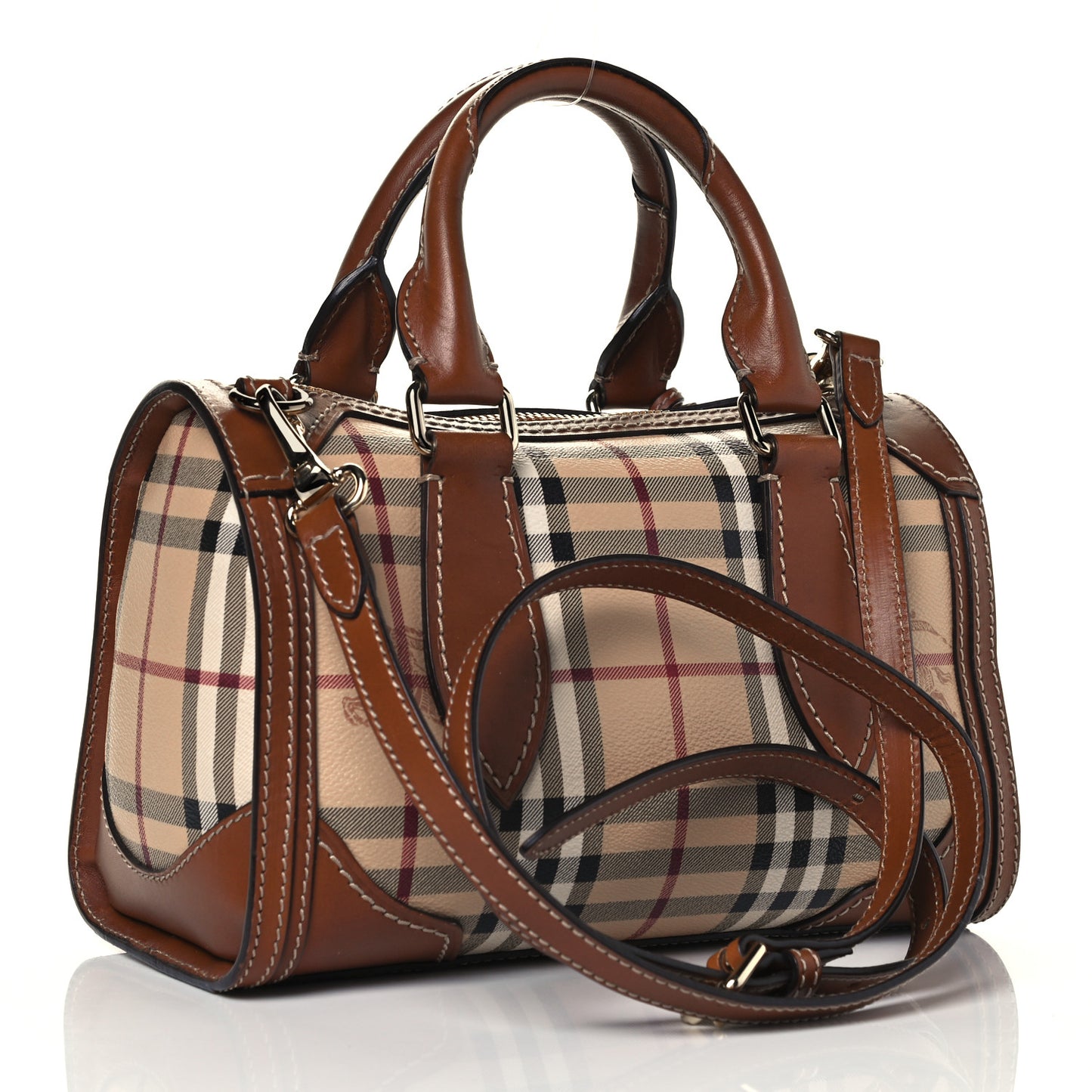 Haymarket Check Satchel Brown